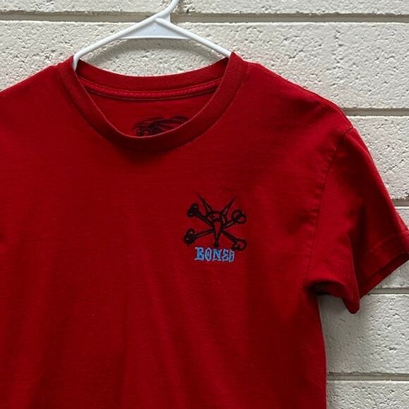Bones Powell Peralta Youth Skateboard Red Tee size M - Picture 5 of 8